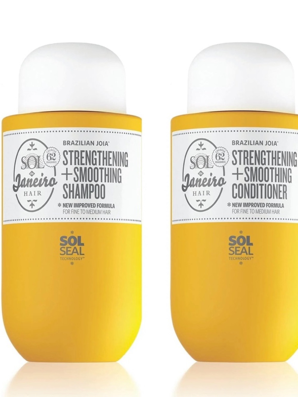 Sol de Janeiro Strengthening + Smoothing Shampoo - yellow, white, teal